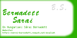 bernadett sarai business card